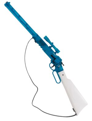 Kostümzubehör Gewehr Arizona 8 Schuss türkis/weiß