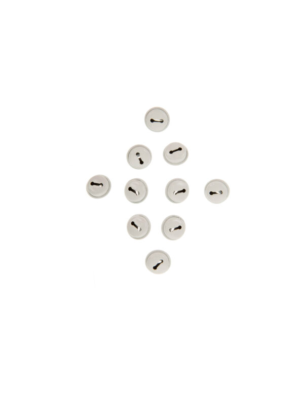 Kostümzubehör Glöckchen 10 Stk. 13mm weiß