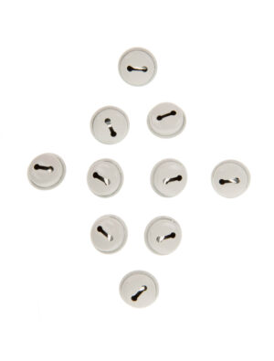 Kostümzubehör Glöckchen 10 Stk. 20mm weiß