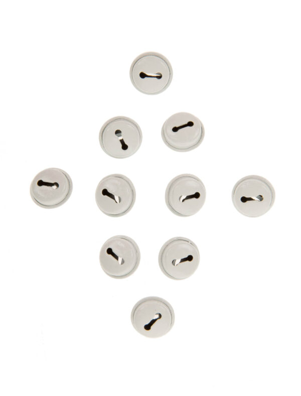 Kostümzubehör Glöckchen 10 Stk. 20mm weiß