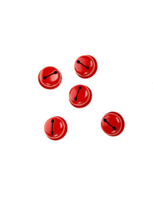 Kostümzubehör Glöckchen 5 Stk. 30mm rot
