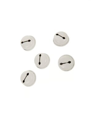 Kostümzubehör Glöckchen 5 Stk. 30mm weiß