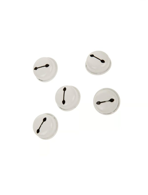 Kostümzubehör Glöckchen 5 Stk. 30mm weiß