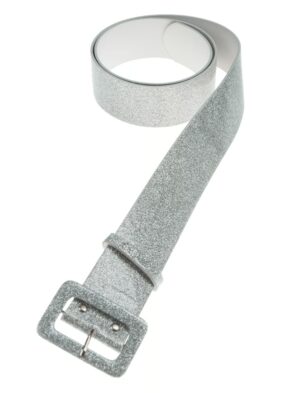 Kostümzubehör Gürtel Glitzer silber one size
