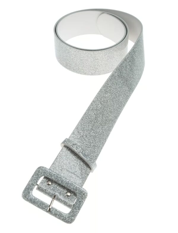 Kostümzubehör Gürtel Glitzer silber one size