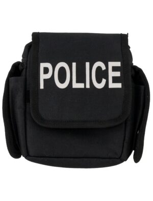 Kostümzubehör Gürteltasche Police schwarz