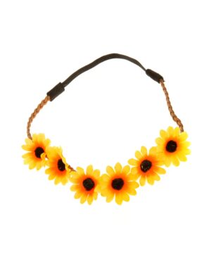 Kostümzubehör Haarband Blumen gelb