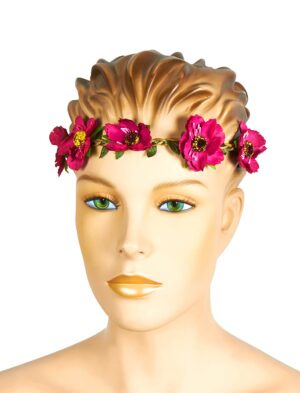 Kostümzubehör Haarband mit Margeriten Damen pink