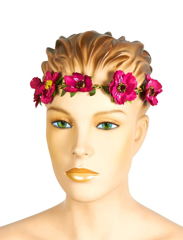 Kostümzubehör Haarband mit Margeriten Damen pink