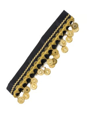 Kostümzubehör Haarband mit Münzen schwarz/gold