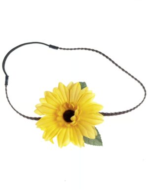 Kostümzubehör Haarband mit Sonnenblume Farbe: gelb