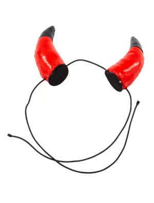 Kostümzubehör Haarband mit Teufelshörnern Farbe: schwarz/rot