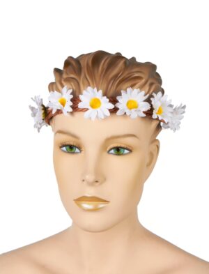 Kostümzubehör Haarband mit weißen Blumen