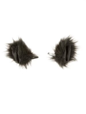 Kostümzubehör Haarclip Ohren Satin schwarz