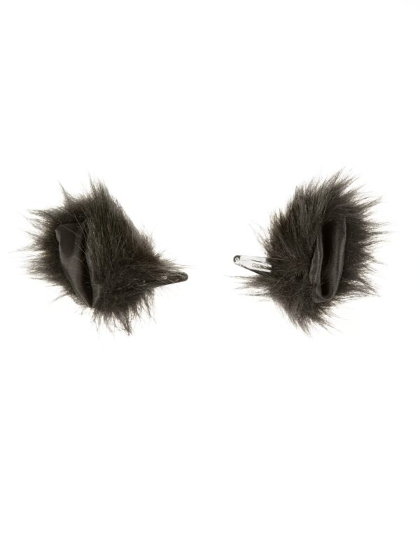 Kostümzubehör Haarclip Ohren Satin schwarz