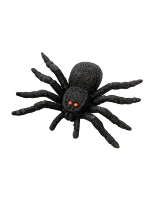 Kostümzubehör Haarclip große Spinne schwarz