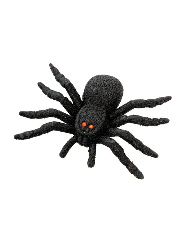 Kostümzubehör Haarclip große Spinne schwarz