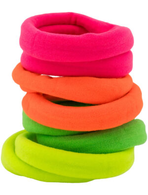 Kostümzubehör Haargummis neon Farbe: bunt