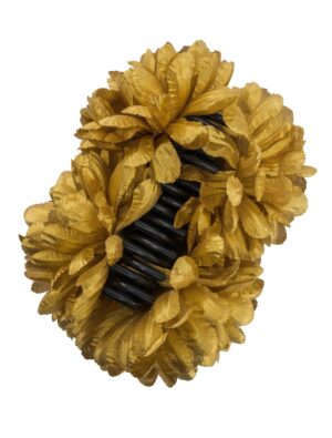 Kostümzubehör Haarklammer Blume gold