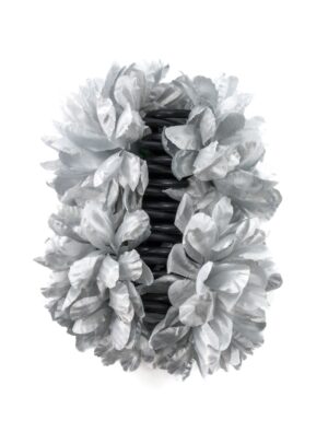 Kostümzubehör Haarklammer Blume silber