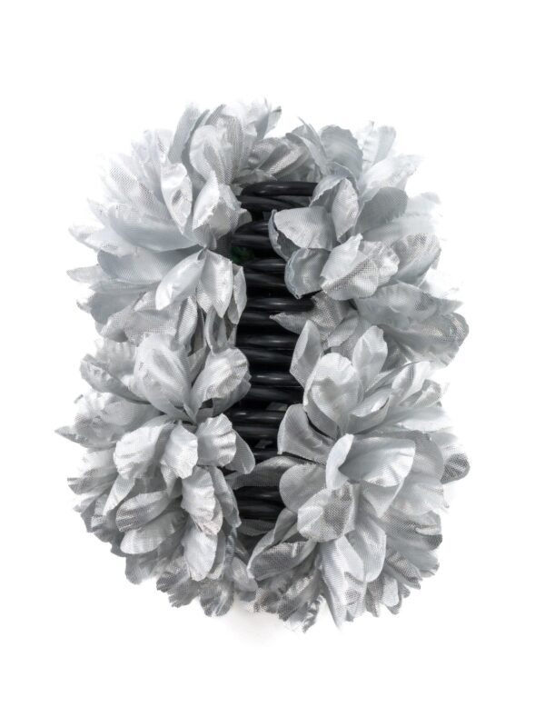 Kostümzubehör Haarklammer Blume silber
