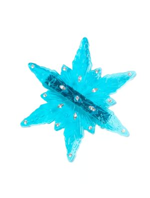 Kostümzubehör Haarklammer Schneeflocke türkis
