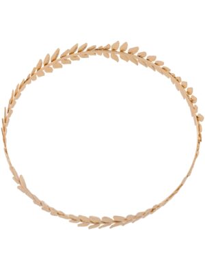 Kostümzubehör Haarkranz mit Blättern gold