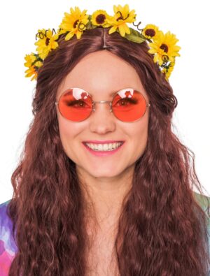 Kostümzubehör Haarkranz mit gelben Blüten