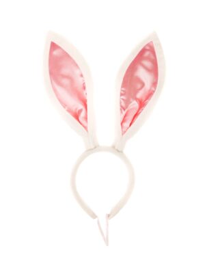 Kostümzubehör Haarreif Bunny Hasenohren Farbe: weiß