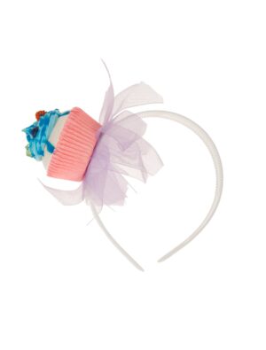 Kostümzubehör Haarreif Candy Cupcake weiß/blau