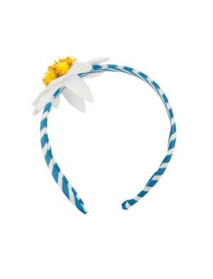 Kostümzubehör Haarreif Edelweiß blau/weiß