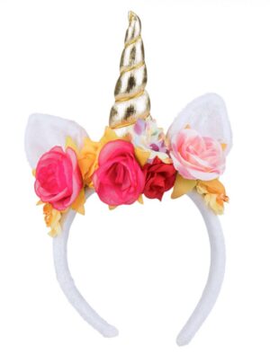 Kostümzubehör Haarreif Einhorn Rosy Rose Damen Mädchen weiß/rosa