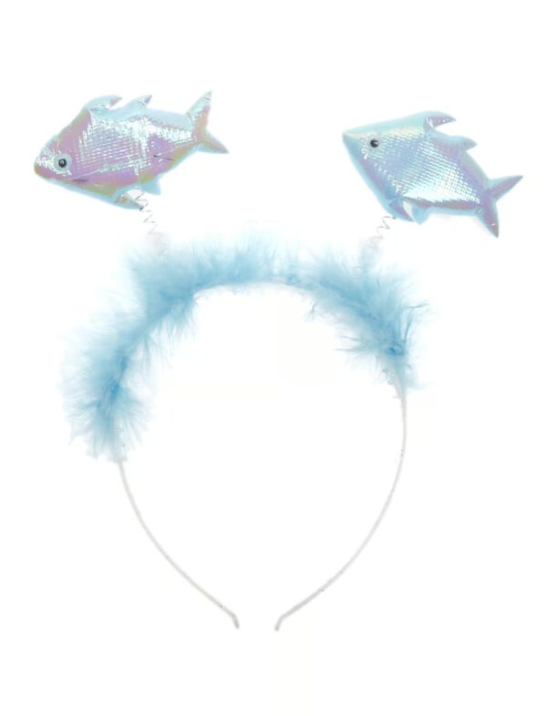 Kostümzubehör Haarreif Fische blau