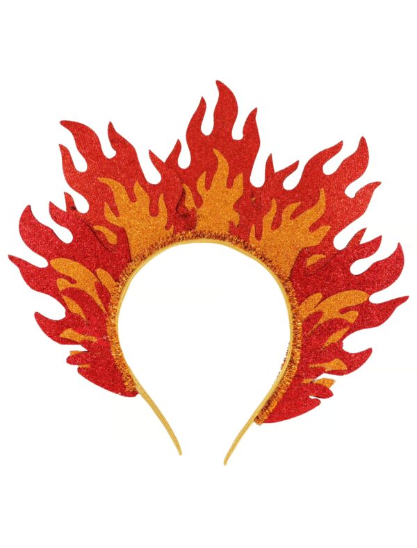 Kostümzubehör Haarreif Flammen rot