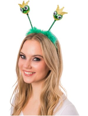 Kostümzubehör Haarreif Froschkönig grün/gelb