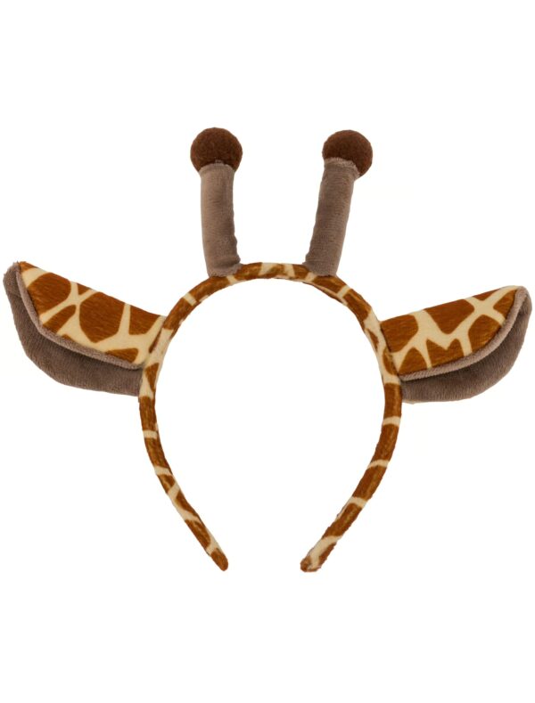 Kostümzubehör Haarreif Giraffe mit Hörnern Damen weiß/braun