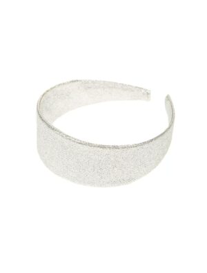 Kostümzubehör Haarreif Glitzer silber