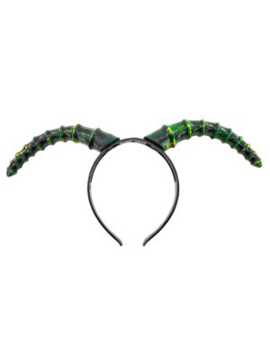 Kostümzubehör Haarreif Hörner schwarz/grün