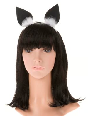 Kostümzubehör Haarreif Katze Farbe: schwarz/weiß