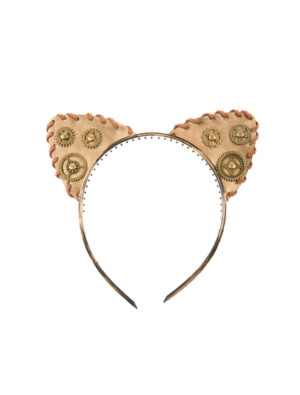 Kostümzubehör Haarreif Katzenohren Steampunk braun