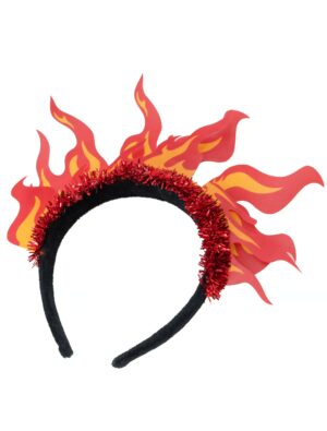 Kostümzubehör Haarreif LED Flammen rot/gelb