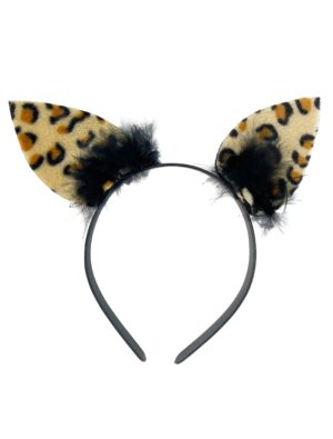 Kostümzubehör Haarreif Leopard Farbe: schwarz/braun