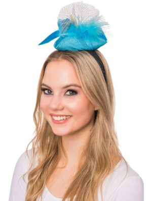 Kostümzubehör Haarreif Mini Dreispitz blau/gold