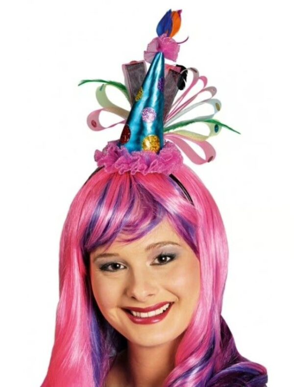 Kostümzubehör Haarreif Minihut Clown bunt Farbe: bunt