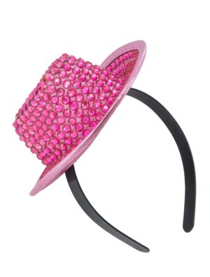 Kostümzubehör Haarreif Minihut Cowboy pink