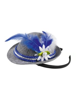 Kostümzubehör Haarreif Minihut Oktoberzauber blau/grau one size