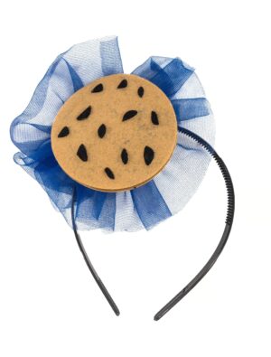 Kostümzubehör Haarreif Riesencookie beige/blau