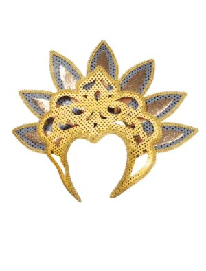 Kostümzubehör Haarreif Samba Pailletten gold