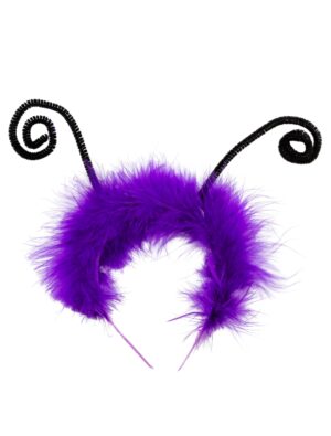 Kostümzubehör Haarreif Schmetterling mit Federn violett