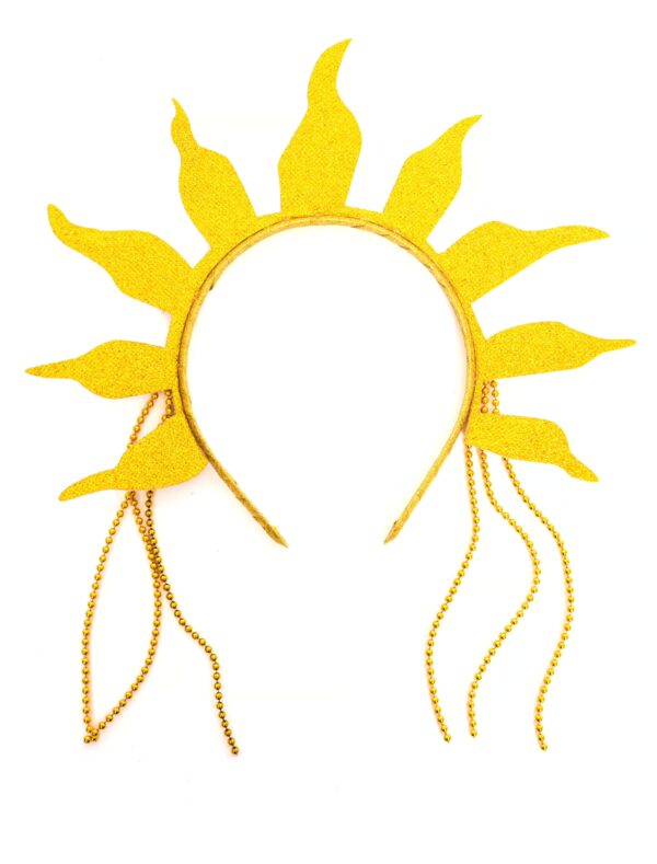 Kostümzubehör Haarreif Sonnenstrahlen Damen gold